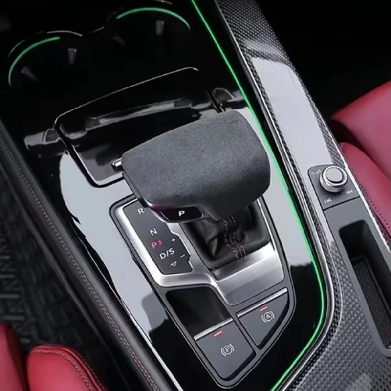 A4 A5 B9 2017-2024 ABS Center Console Gear Panel Storage Box Lid Car Interior Replacement Modification Accessories view 2