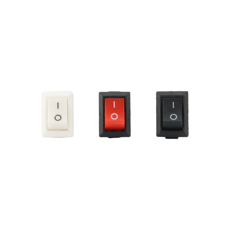 10 sztuk przełącznik wciskany 10x15mm SPST 2Pin 3A 250V KCD11 zatrzaskowy włącznik/wyłącznik kołyskowy 10MM * 15MM czarny czerwony i biały