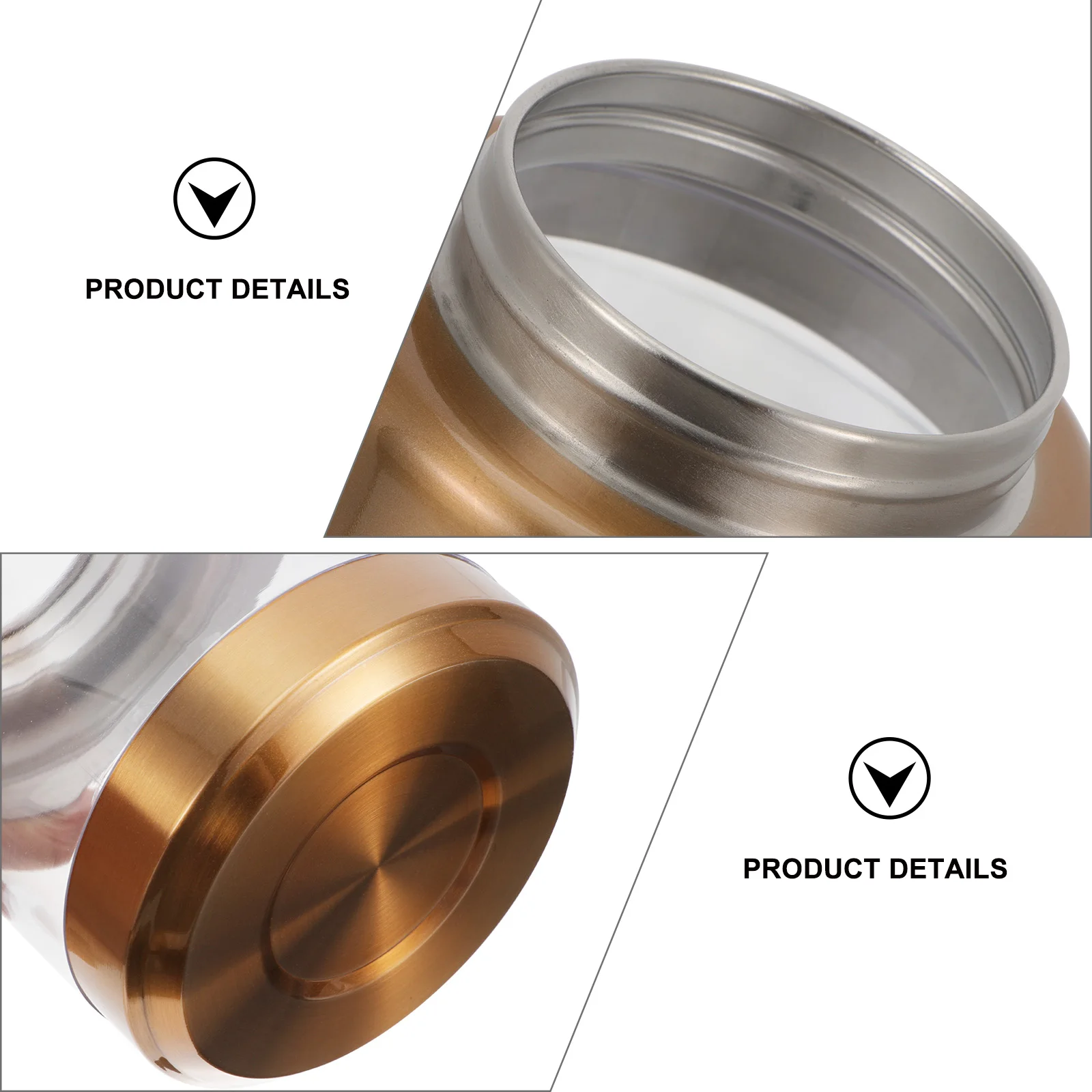 

Storage Jar Flour Container Press-type Sealed Can Coffee Bean Stainless Steel Rice Kitchen Canisters Round