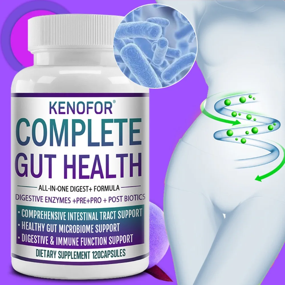 Probiotic Complex - 4-in-1 Probiotics and Digestive Enzymes - Complete Gut Health and Digestive Support, Bloating Relief