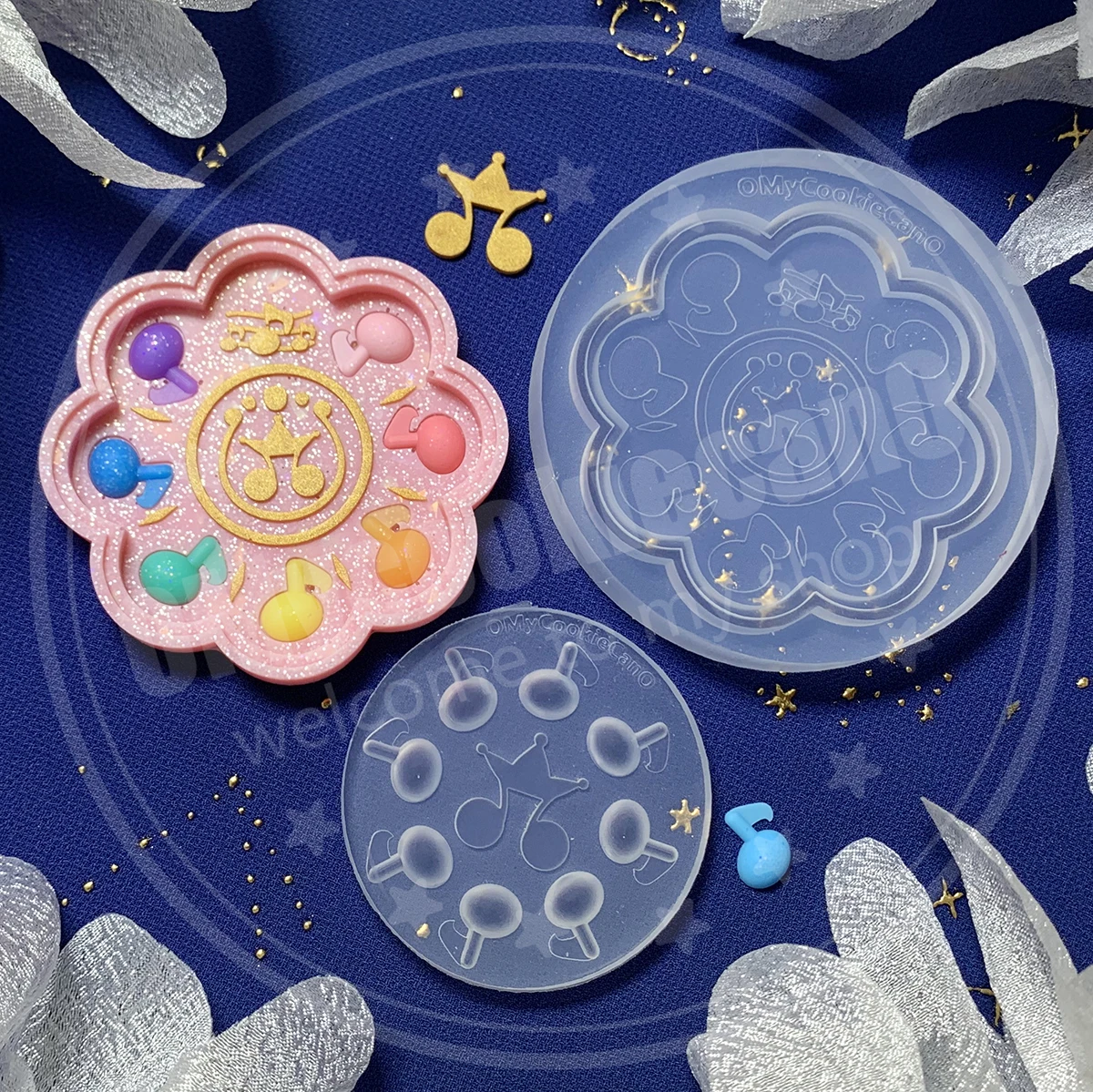 Super cute, the little witch transparent silicone molds and resin molds, shaker molds，doremi.