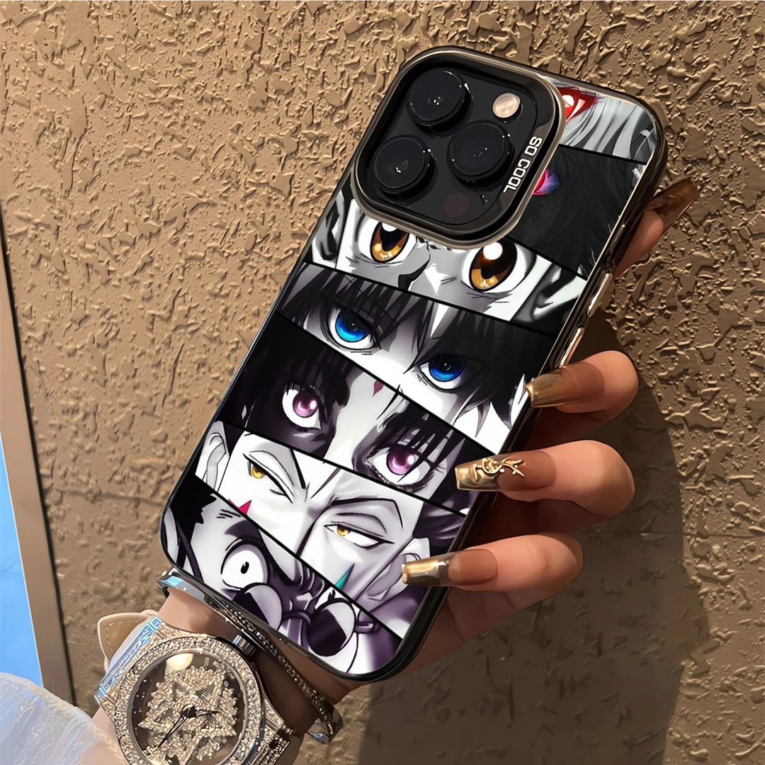 Hunter-funda de teléfono de Anime japonés, carcasa trasera mate a prueba de golpes para iPhone 15, 14, 13, 12, 11 Pro Max, X, XR, XSMAX, 8, 7 Plus