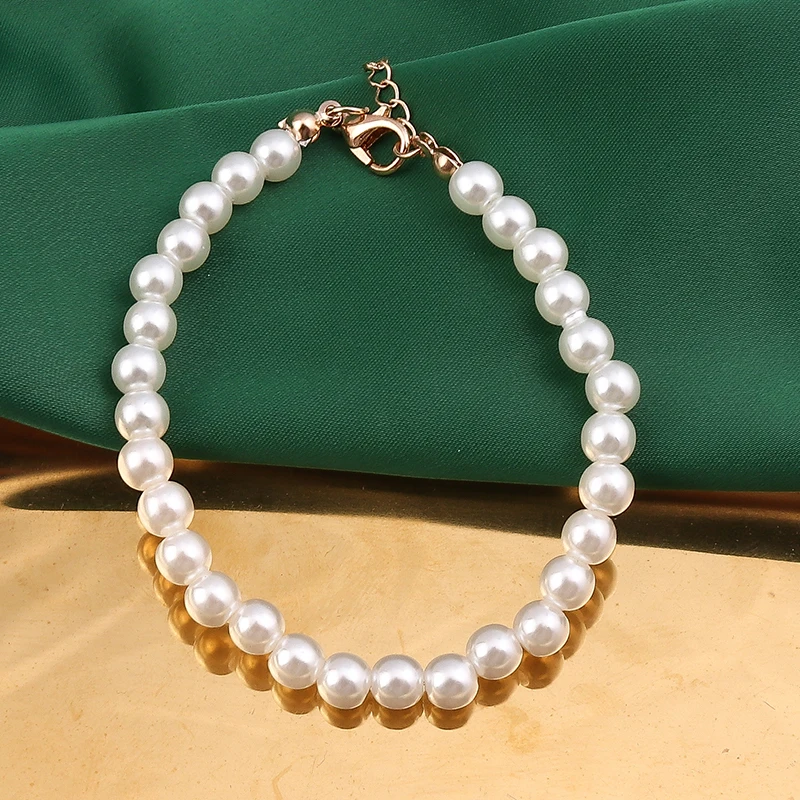 Aihua 4/6/8/10/14mm Koreanische Elegante Perle Perlen Armband für Frauen Trend Imitation perle Armband Hochzeit Schmuck Geschenke – Detail 11