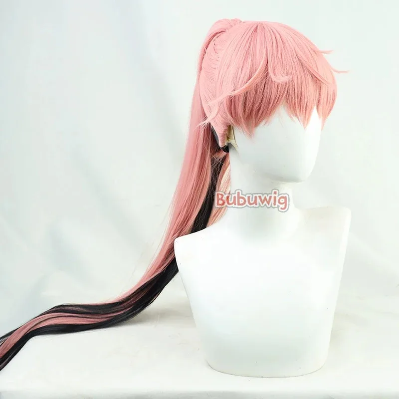 

CyBubuwig синтетические волосы Itadori Yuji косплей парики Itadori Yuji 85 см женские длинные розовые смешанные черные хвостики Cos парик термостойкий