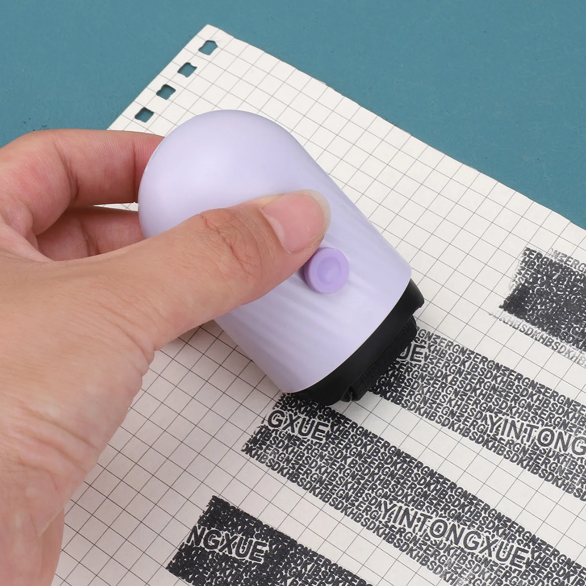 Roller Privacy Stamp ，for Identity Protection, Security Scrambler Stamp for Mail & Office Documents, 7.5cm Masking Stamp