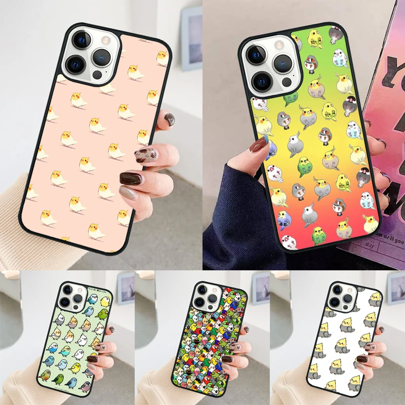 Chubby Cockatiel Parrot Bird phone case Cover For iPhone 14 15 16 Pro Max SE 2020 For apple 11 12 13 Pro Max Mini 7 8 Plus