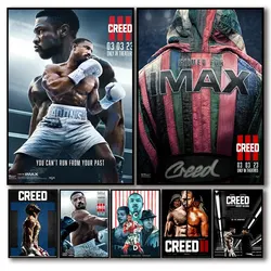 2023 Boxing Fight Movie Creed II Poster Aesthetic Nordic Sport Film Canvas Print Ideal for Wall Art Home Club Room Decor