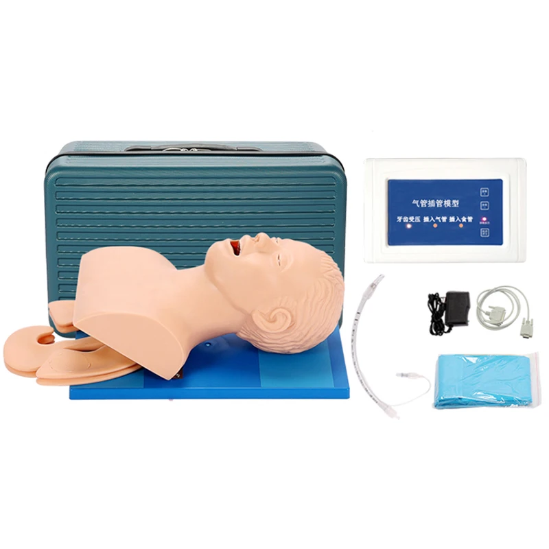 

Intubation Manikin Training Model Adult Electronic Human Tracheal Training Model Airway Management Training Device PVC Alarm Sim