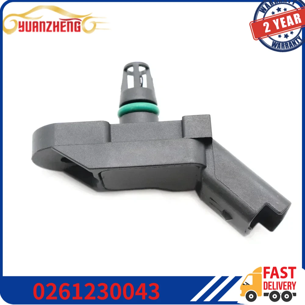 NEW 0261230043  Manifold Absolute Boost Air Pressure MAP Sensor For PEUGEOT 1007 106 206 207 306 307 407 BIPPER EXPERT PARTNER