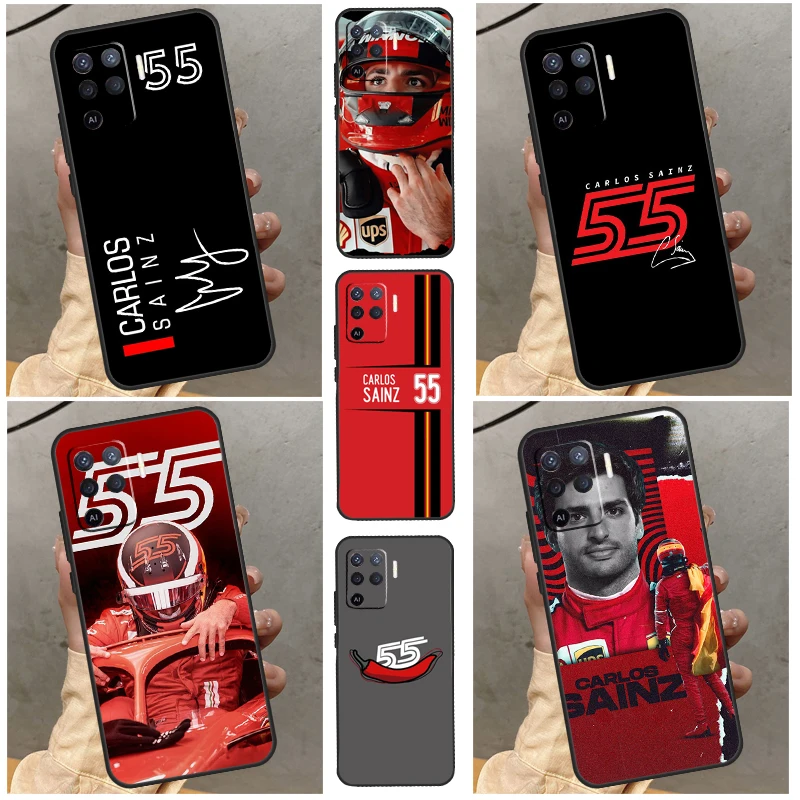 Carlos Sainz Case For OPPO A53 A5 A9 A53s A54s A57s A15 A16 A17 A52 A72 A57 A77 A96 A54 A74 A94 Cover