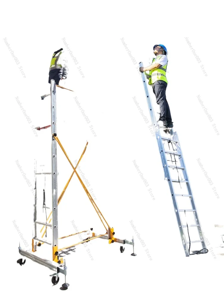 Folding Engineering Ladder Platform, Aluminum Alloy, Movable, Telescopic Scaffold, Factory Direct