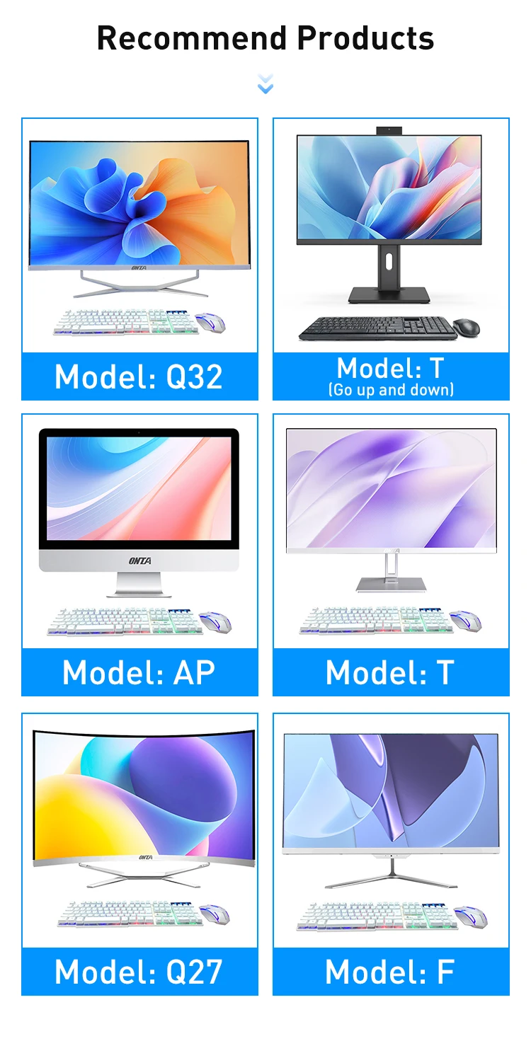 Factory Custom Hot Selling Aio 22 24 27 Inch Desktop Computer All-in-one with Optional Wall Mount Plus Camera and Touch Screen view 6