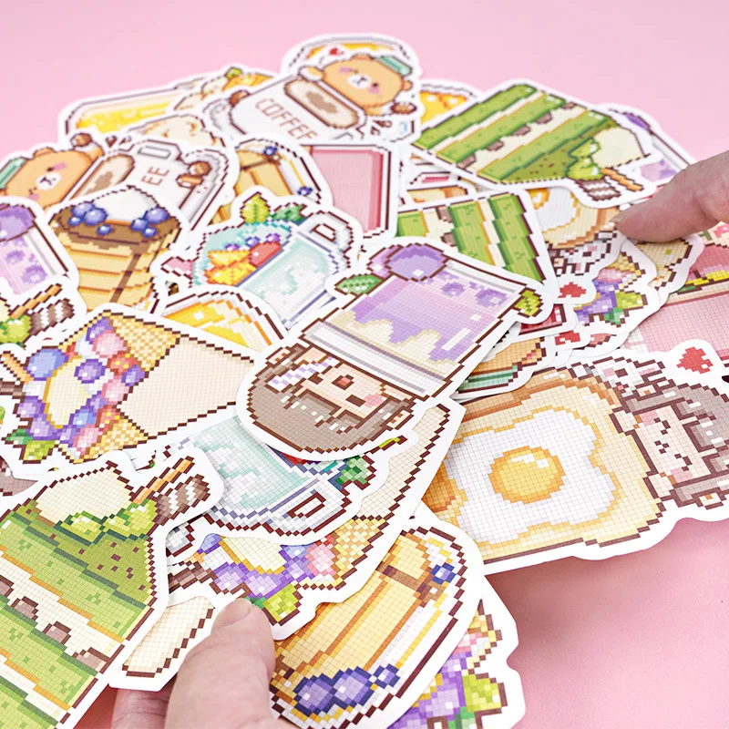 30pcs/lot Memo Pads Material Paper Small Mochi North Island Junk Journal Scrapbooking Cards Retro Background Decoration Paper