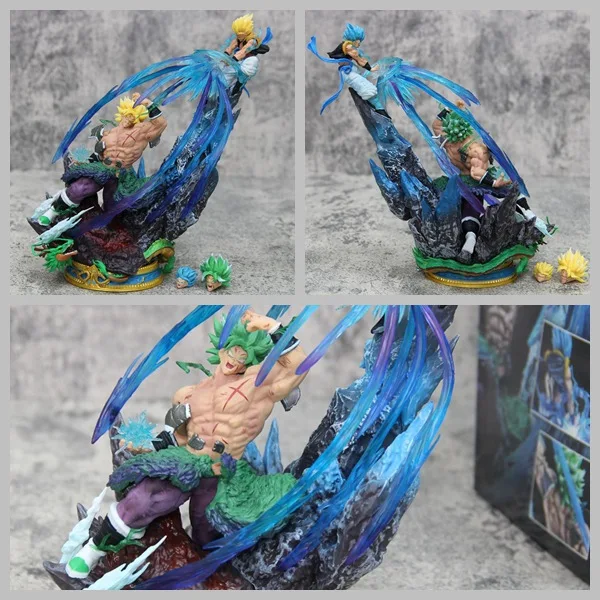 

Anime Figure Dragon Ball 20cm Broli Vs Gogeta Battle Figure Scene Figurine Statue Model Doll Desk Collectible Toy Christmas Gift