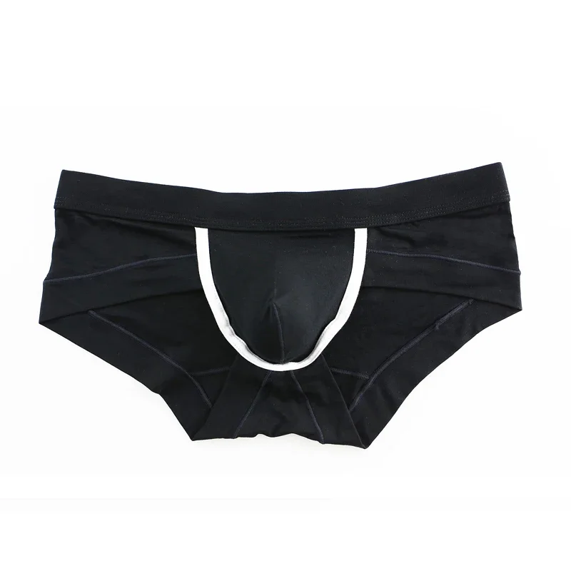 New Men's Sexy Comfortable Low Rise Boxer Briefs Sissy Gay Bulge Pouch Underwear Underpants Comfortable Breathable Solid Briefs - Image 4