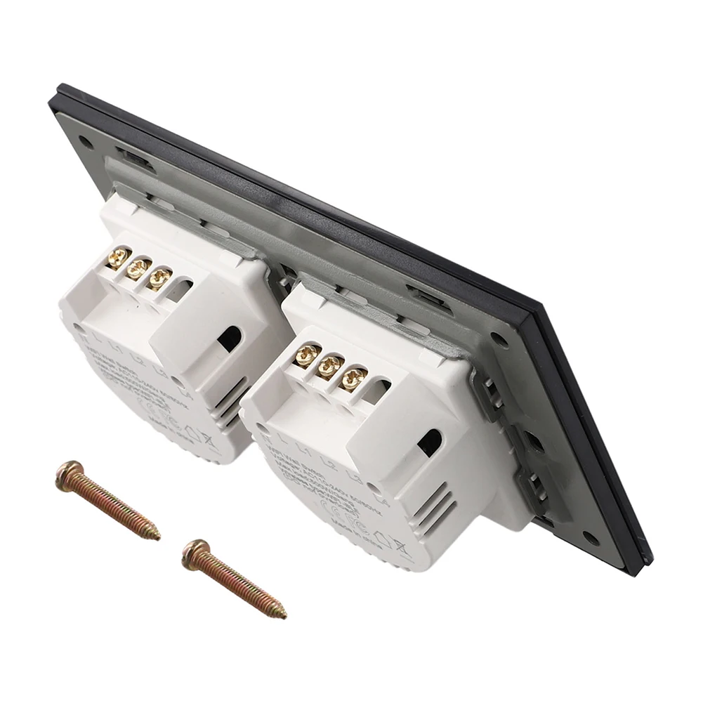 

2 Way Touch Switch System Voice Control Switch Smart WiFi Switch Remote Control Function Supports Multiple Lamps