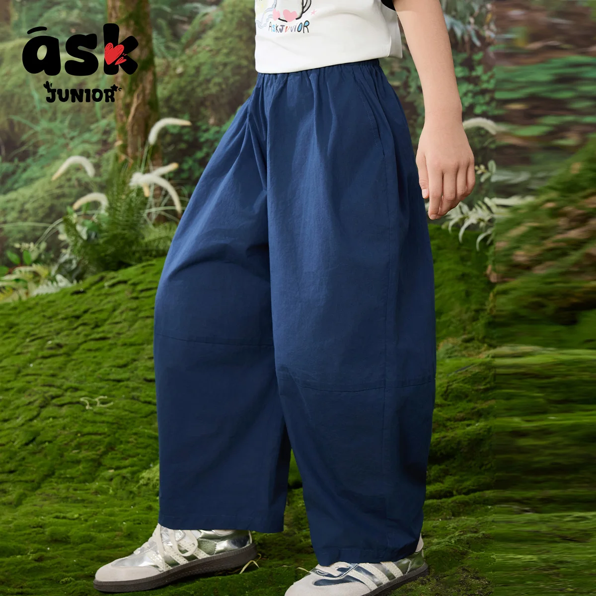 اسأل جونيور ربيع الأطفال في منتصف وكبار السن السراويل واسعة الساق الفتيات تعديل الساق في سن المراهقة السراويل الساق المستقيمة #4