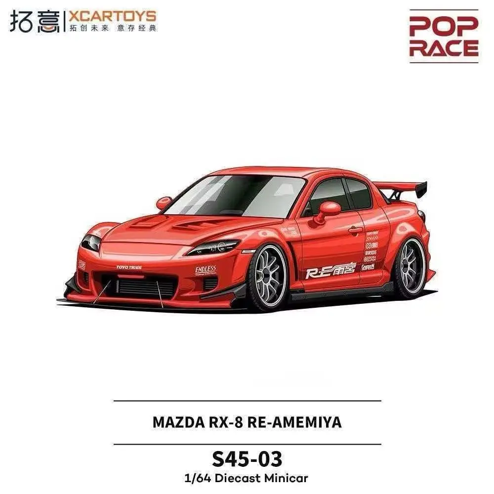 

POPRACE 1:64 Amamiya, Mazda RX-8 alloy car model sports car S45-03