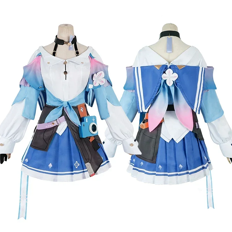 7 de março cosplay traje jogo honkai estrela ferroviário bonito azul vestido feminino halloween carnaval festa uniforme marinheiro