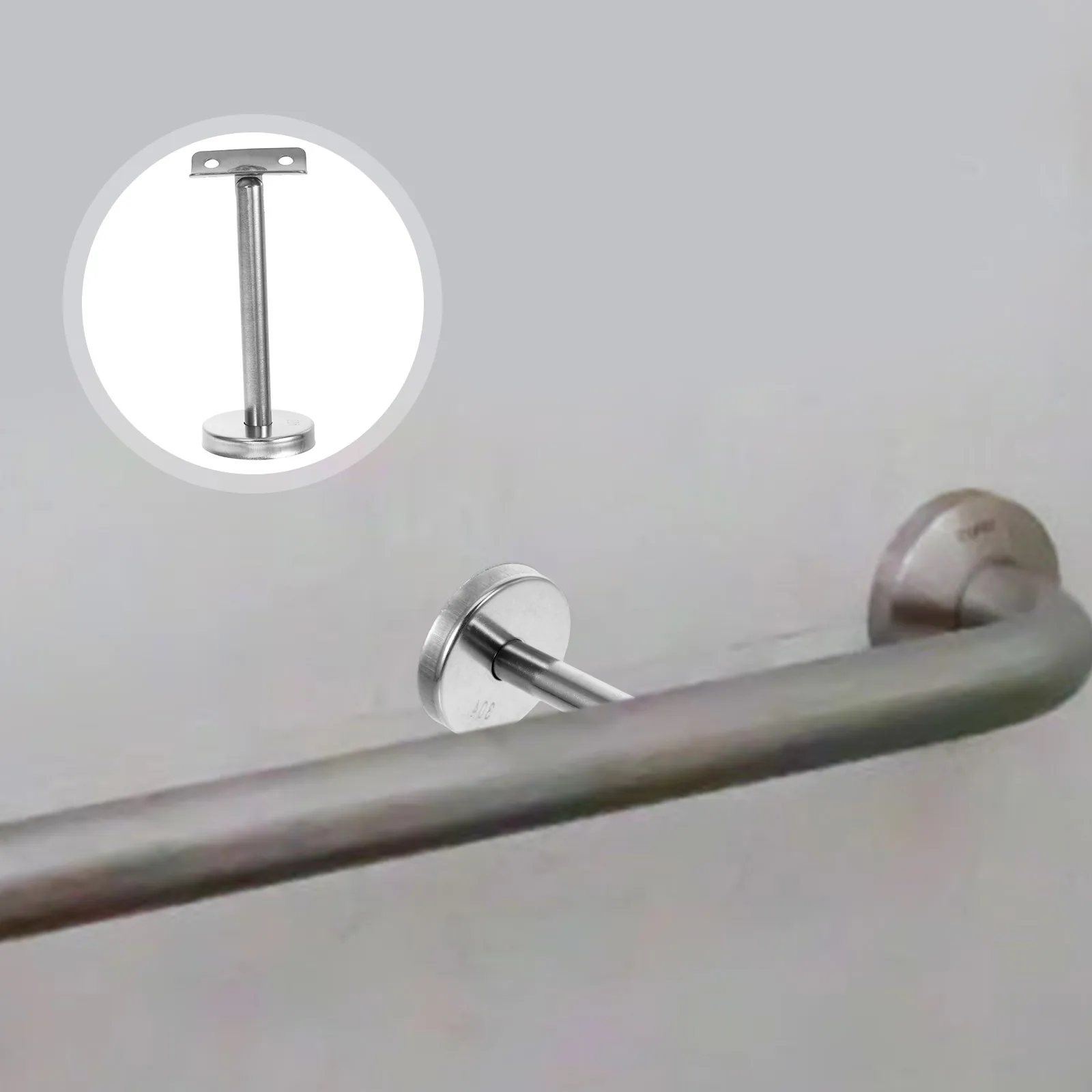 

Wall Mounted Support Bracket Handrail Brackets Round Chrome 304 Stainless Steel Construction Accessories Floating Shelf Brackets