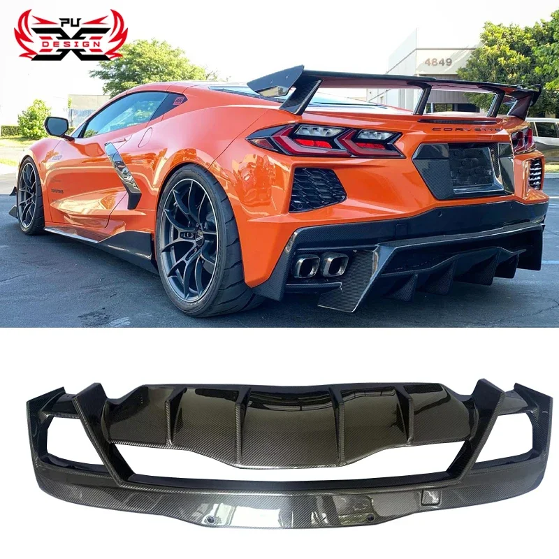 

Dry Carbon Fiber For Corvette C8 Z51 APR Style Rear Diffuser Rear Bumper Body Kit