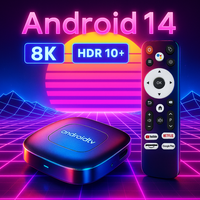 8K Android 14.0 TV Box Voice Remote Google Assistant Netflix BT5 16GB 32GB 64GB 2.4G/5.8GHz WiFi Smart Set Top Box Media Player