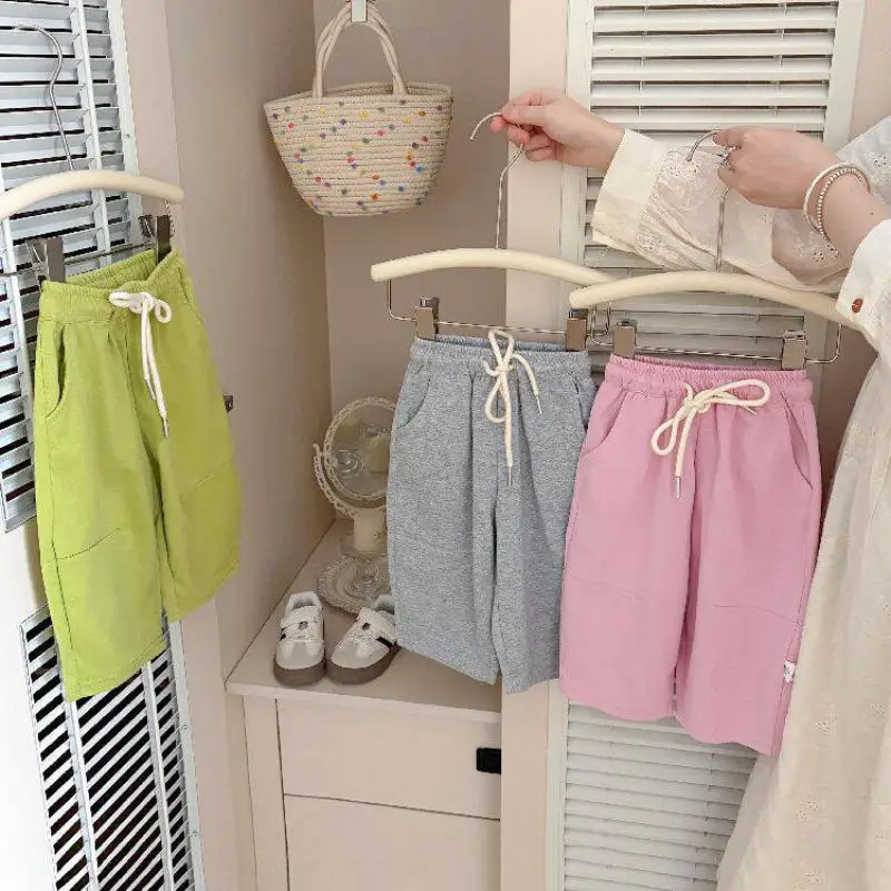 2026 Autumn New Baby Loose Versatile Trousers Cotton Girls Wide Leg Pants Children Solid Casual Pants Toddler Clothes