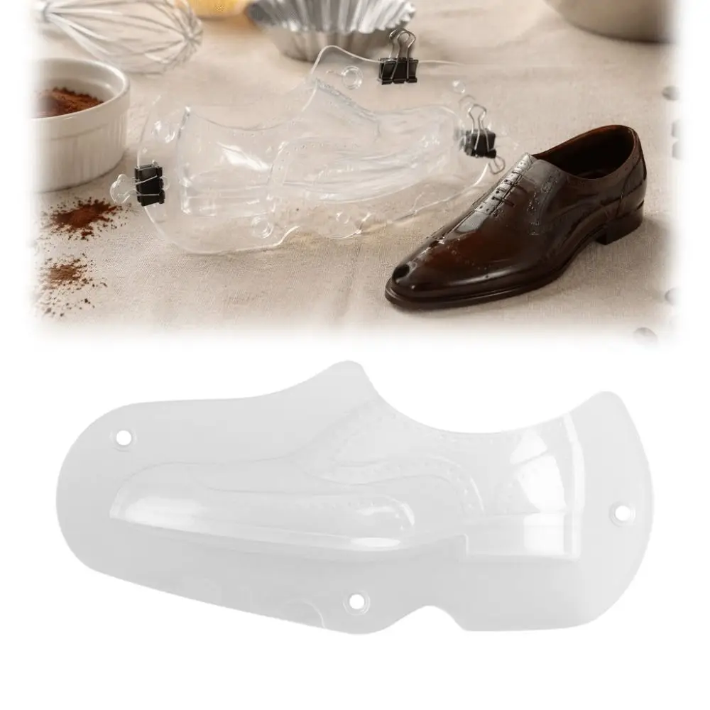 ABS Men's Leather Shoe Chocolate Mold 3D Shoe Shape Easy To Use Chocolate Candy Mold Big Size Baking Pastry Tool