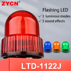 LTE-1122J Indicator Light 3 Types of Sound / Lighting Rotating Beacon Warning Flashing Strobe Alarm Lamp 12/24V/220V Outdoor