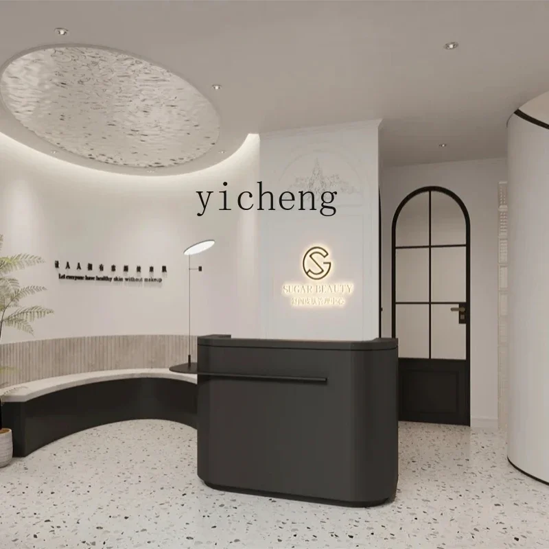 

TWR Lighted Service Desk Restaurant Cashier Desk Art Exhibition Hall Front Desk