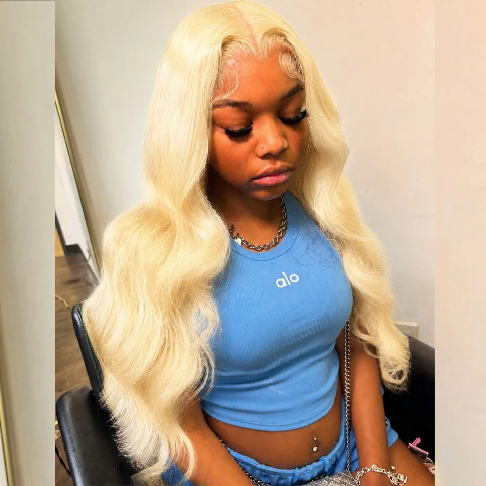 250 Density 613 HD Lace Frontal Wig 13x6 Transparent Colored Body Wave Human Hair Wig 13x4 Blonde Human Lace Front Wig