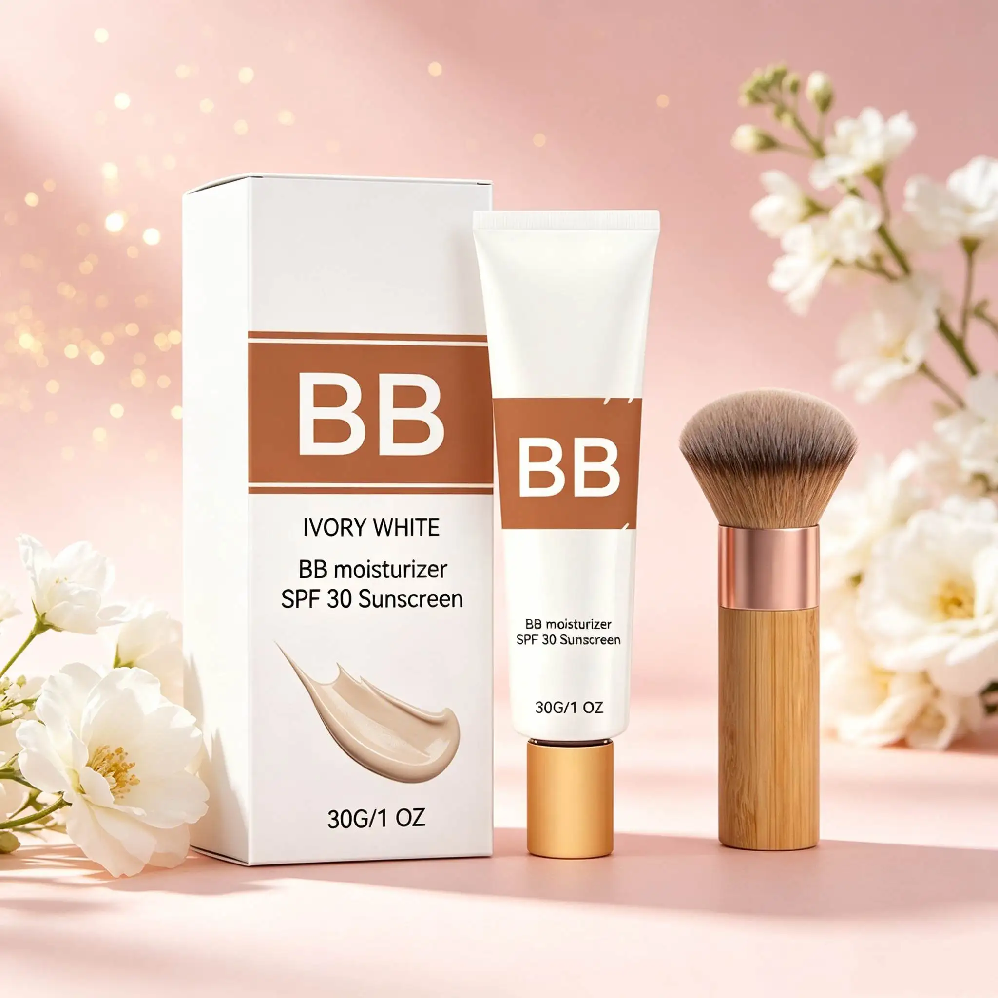 BB Cream Spf 30 For Face Full Coverage Concealer Makeup Lasting Moisturizer For Dark Circles Natural Liquid Foundation 3 Colors