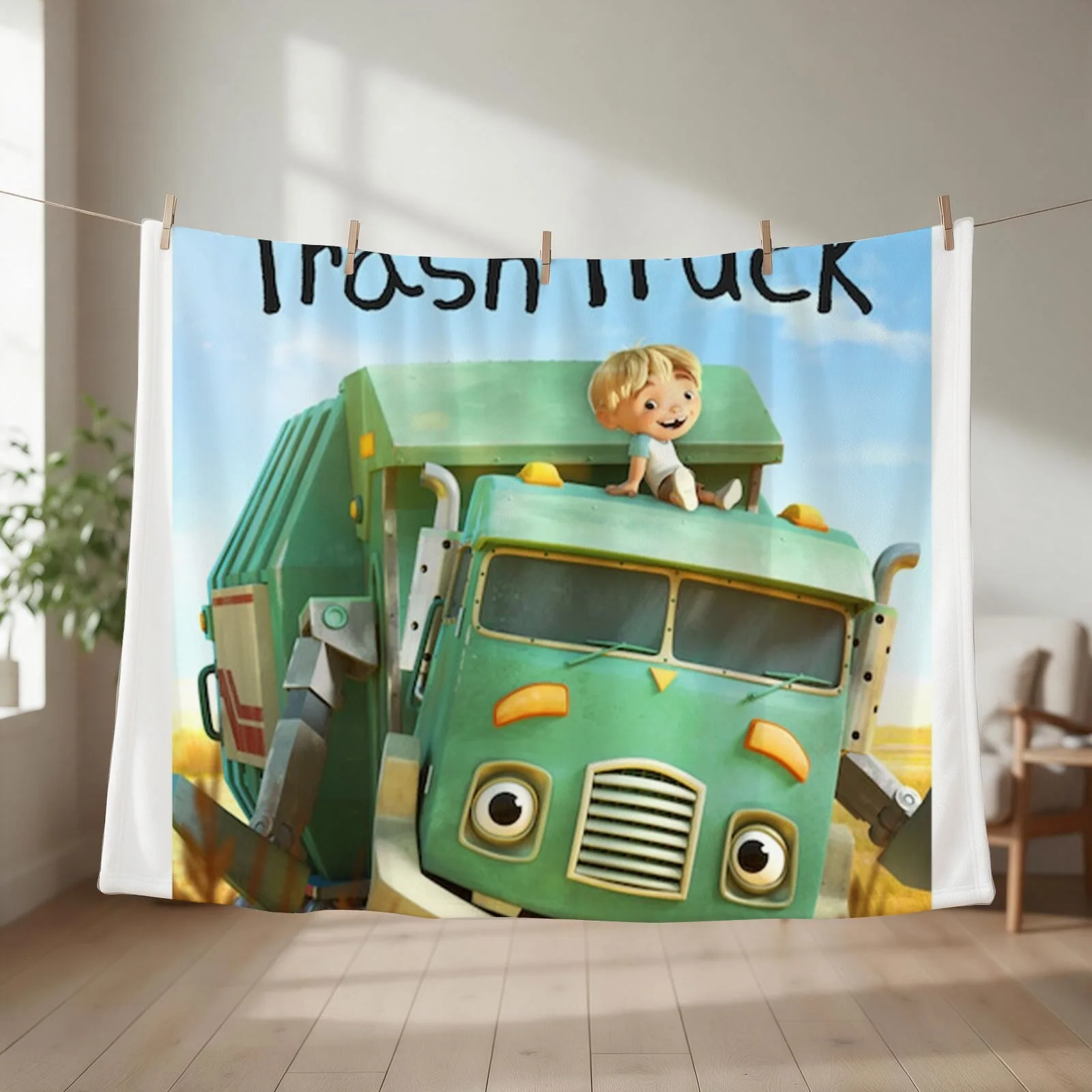Trash Truck, Garbage Truck Kids, I Love Garbage Trucks, Hank And Trash Truck, Trash Truck and hank, i love T Throw Blanket