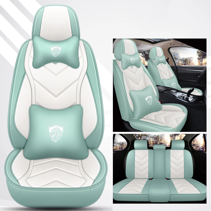 

Кожаные чехлы на автомобильные сиденья для VW Beetle Amarok Tiguan ID4 Touareg Toyota Auris Corolla RAV4, аксессуары для салона автомобиля, водонепроницаемые