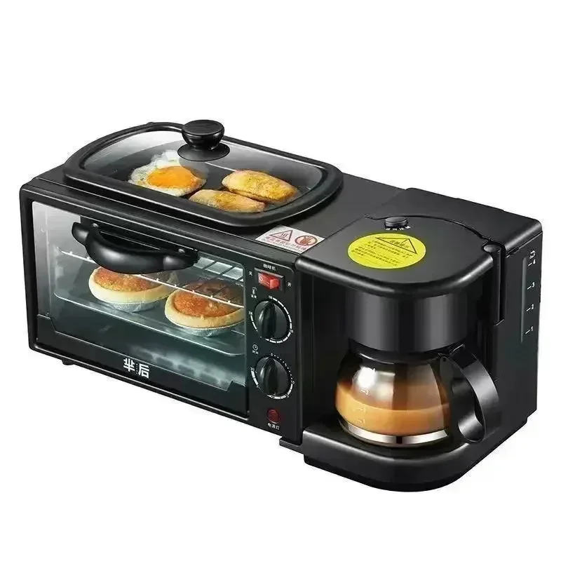 New breakfast machine three-in-one automatic multi-function household coffee hot milk mini small breakfast machine toaster