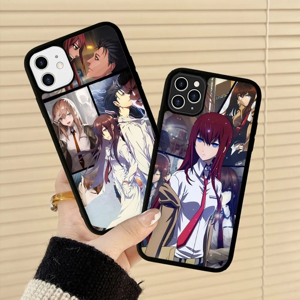 Steins Gate Phone Case Silicone PC+TPU Case For iPhone 14 11 12 13 Pro Max 8 7 6 Plus X XR Hard Fundas