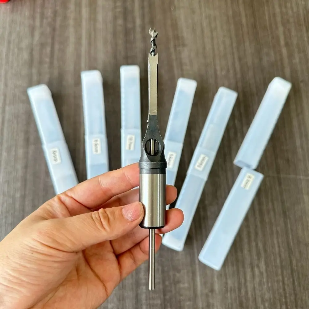 

Easy Installation Portable Square Hole Drill Bit 6.4/8/11/12.7/14mm Adapter DIY Square Hole Drill Bit Adapter Drill Jig Bracket