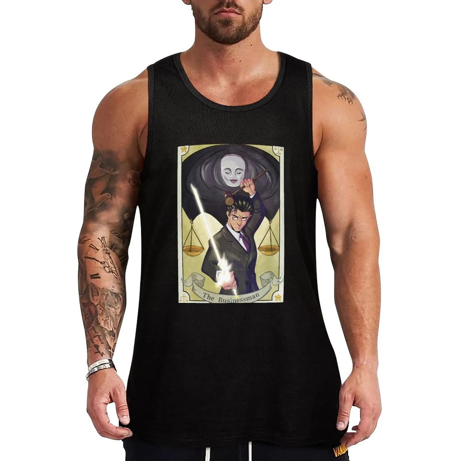 

The Businessman: Hiromi Higuruma Tank Top T-shirt male Men's sleeveless Men's summer clothes