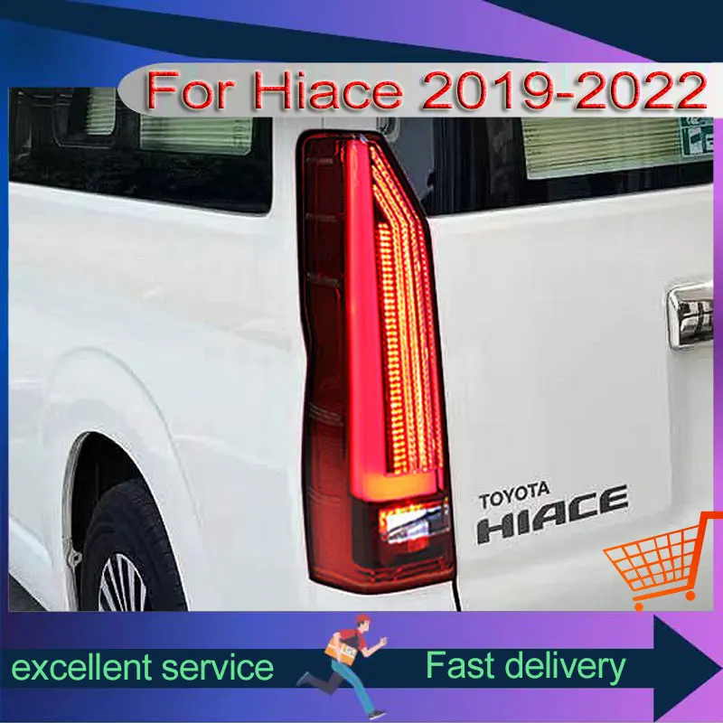 Car Taillight New Style For Toyota Hiace 2019-2022 Modified Rear Lamps LED Running Brake Reversing Lights Automotive Accessories