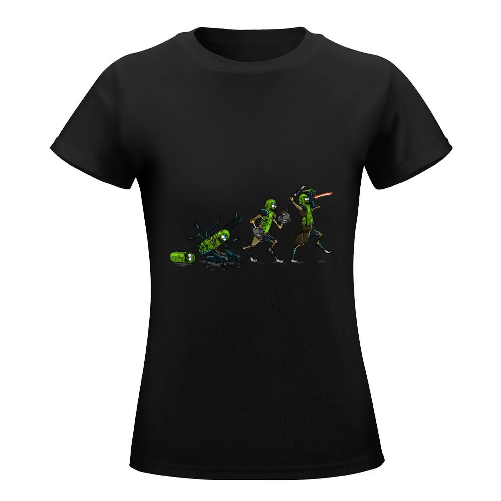 The Savage Pickle Rick \t \t\t T-Shirt Blouse Short sleeve tee Women's tee shirt