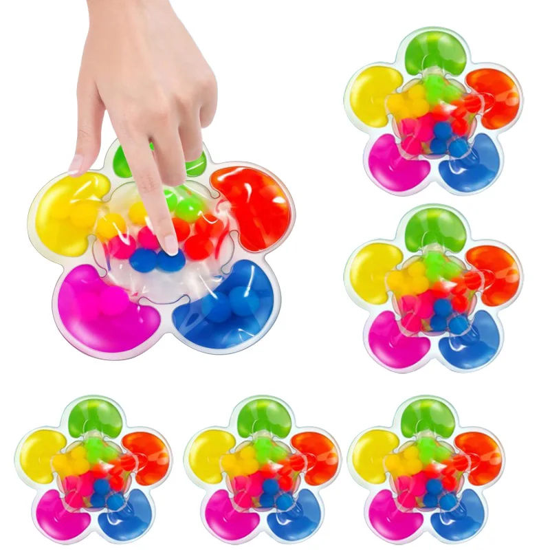 

Color Sorting Gift Flower shape Fidget Game Montessori Educational Sensory Gift for Fine Motor Skills Game Birthday Gift