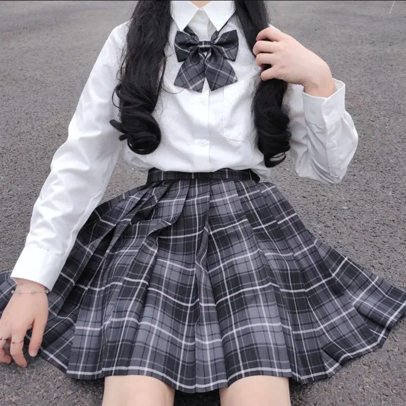 

Pleated Harajuku Preppy Style Summer Women Skirt Plaid Kawaii Y2K High Waist Dance Skirt Mini Cute Japanese School Uniforms