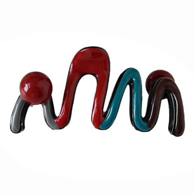 

2024 New Large Shark Hair Clip for Women Colorful Wave Pearl Design High-End Hair Accessory Fashionable Hair Clip