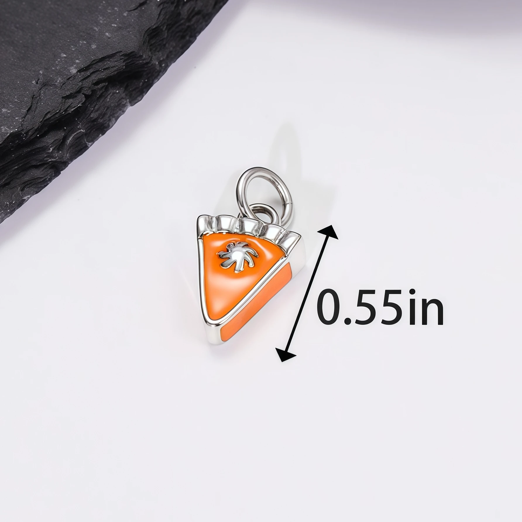 S925 جيمس أفيري المينا اليقطين فطيرة سحر قلادة يمكن أن تكون قلادة سوار DIY بحرية مطابقة