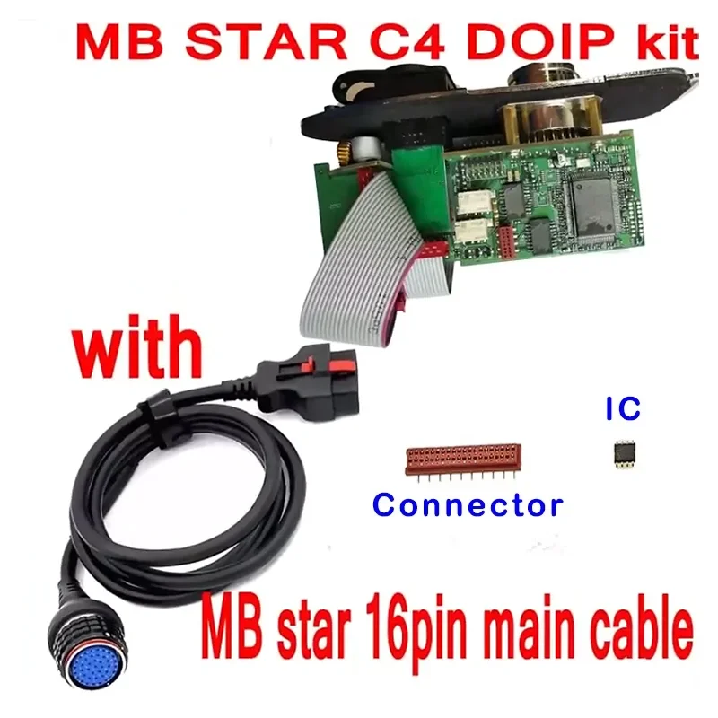 

DOIP kit update for SD Connect Compare C4 Diagnosit Tool add DOIP 16Pin OBD2 Cable for MB Star C4 car diagnostic device update