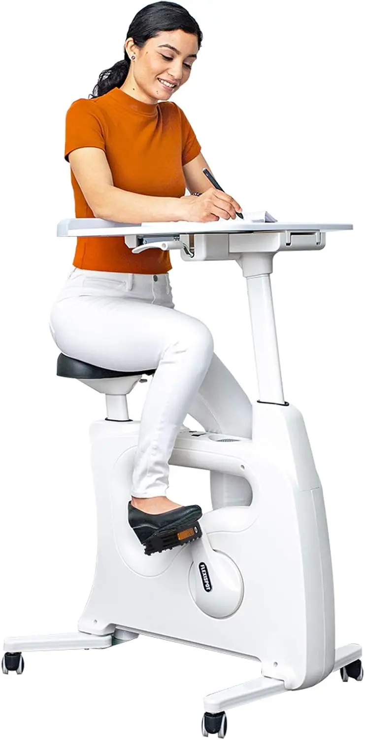 

Exercise Bike,Under Desk Bike with Pedal Exerciser,Movable Stationary Bikes for Home,Indoor Exercise Cycle Bike