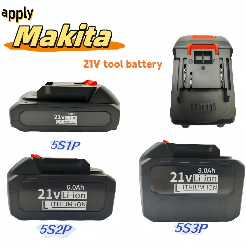 

21V rechargeable lithium-ion battery 3.0Ah-9.0Ah cordless power tool battery Makita 21V tool battery BL1850, BL1840, BL1440, etc