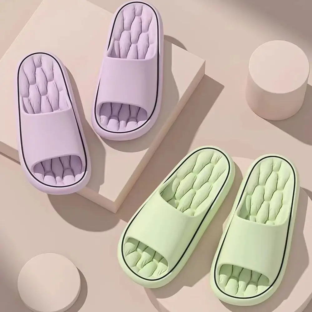 

Повседневные нескользящие простые тапочки, мягкая толстая подошва, шлепанцы с подушками, однотонные быстросохнущие удобные сандалии, пляжные сандалии