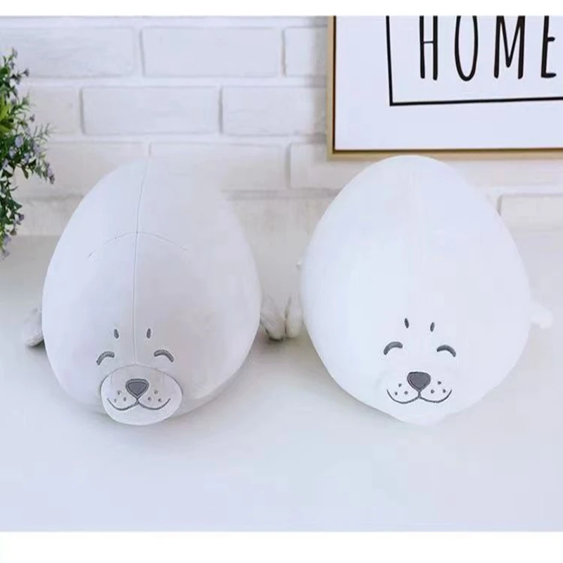 35CM Cartoon Grey Sea Lion Plush Toy Kawaii Squint-eye Super Soft Sea Lion Doll As A Birthday And Christmas Gift For Children