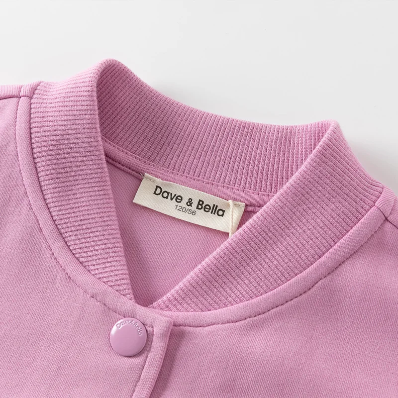 ديف بيلا الأطفال سترة قطن الخريف الشتاء الفتيات الدفء معطف طويل الأكمام ملابس خارجية رياضية غير رسمية الاطفال الملابس DK1250867 #4